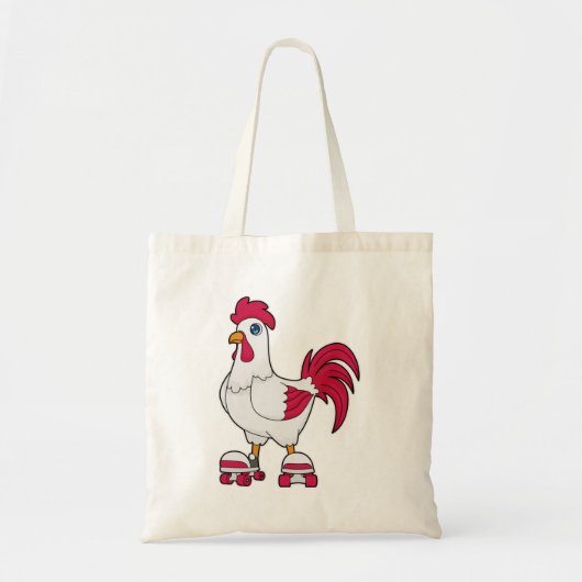 Rooster bij gealigneerde schaatsen met Rollerschaa Tote Bag (Voorkant)