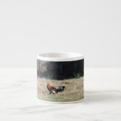 Rooster bij het Boerderij Foto door Sandy Closs. Espresso Kop (Voorkant)