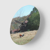 Rooster bij het Boerderij Foto door Sandy Closs. Ronde Klok (Hoek)