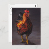 Rooster Bird Art Briefkaart (Voorkant / Achterkant)