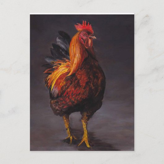 Rooster Bird Art Briefkaart (Voorkant)
