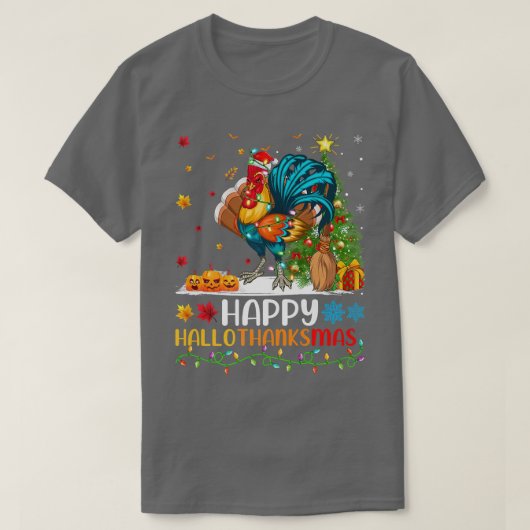 Rooster Bird Lover Funny Rooster HelloBedanktMas T-shirt (Design voorkant)