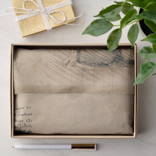 Rooster Bird Rustic Retro  Tekening Tissuepapier (Geschenk)