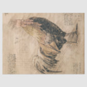 Rooster Bird Rustic Retro  Tekening Tissuepapier (Voorkant)