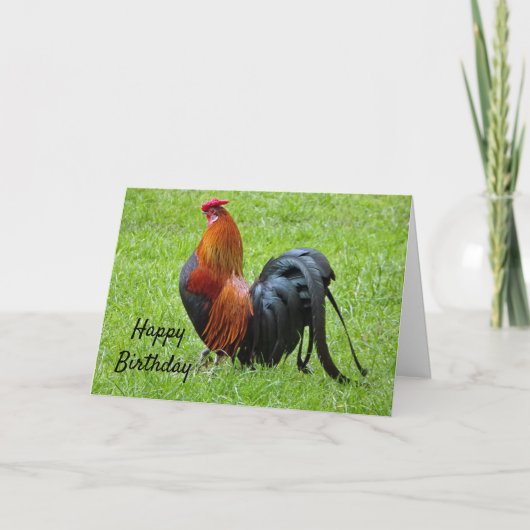 Rooster Birthday Kaart (Voorkant)