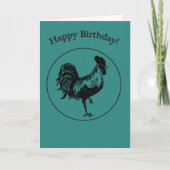 Rooster Birthday Kaart (Voorkant)