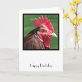 Rooster Birthday Kaart (Gele Bloem)