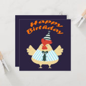 Rooster Birthday Kaart (Voorkant / Achterkant in situ)