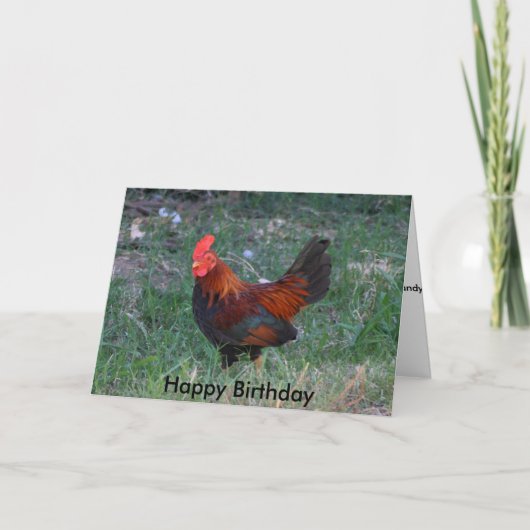Rooster Birthday Kaart (Voorkant)