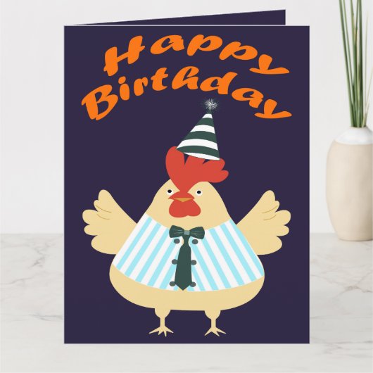 Rooster Birthday Kaart (Voorkant)