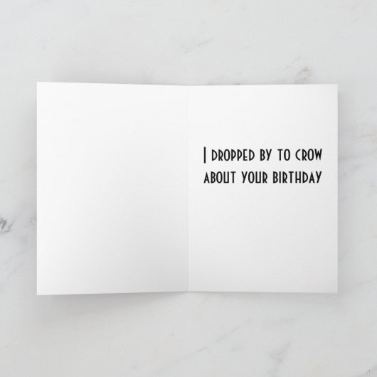 Rooster Birthday Kaart (Binnen)