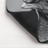 Rooster Black en White Muismat (Hoek)