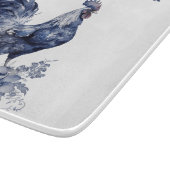 "Rooster" Blauwe Willow Stijl Custom Snijplank (Hoek)