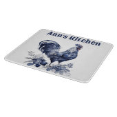 "Rooster" Blauwe Willow Stijl Custom Snijplank (Hoek)