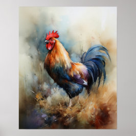 Rooster Boerderij Animal Art Print Poster
