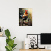 Rooster Boerderij Animal Art Print Poster (Thuiskantoor)