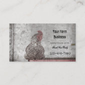Rooster Boerderij Antiek Textielland Visitekaartje (Voorkant)