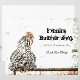 Rooster  Boerderij Antiek Wit Textielland