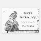 Rooster Boerderij Black White Texture Land Inpakpapier Vel (Voorkant)