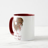 Rooster Boerderij Chicken World's Best Bonus Dad Mok (Voorkant links)