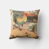  Rooster Boerderij Dier geïllustreerd Kussen (Achterkant)