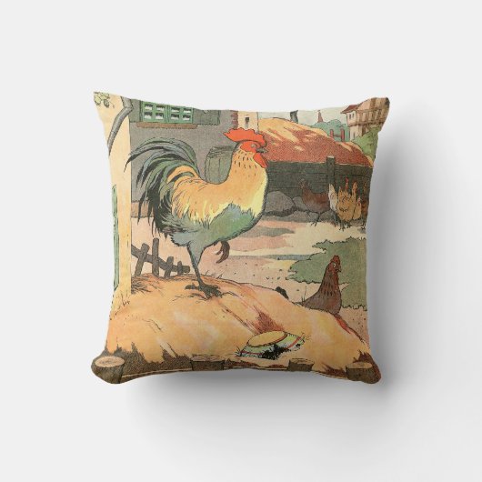  Rooster Boerderij Dier geïllustreerd Kussen (Voorkant)
