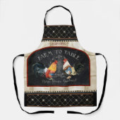 Rooster-Boerderij naar tafelkeuken Rustic Farmhous Schort (Voorkant)