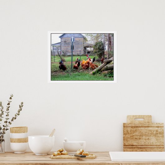 Rooster-Boerderij Poster (Keuken)