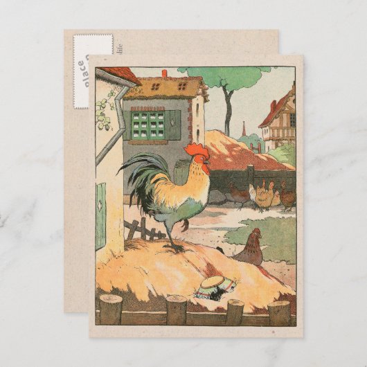 Rooster Boerderij Yard Briefkaart (Voorkant / Achterkant)