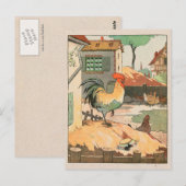 Rooster Boerderij Yard Briefkaart (Voorkant / Achterkant)