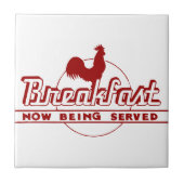 Rooster Breakfast Tegeltje (Voorkant)