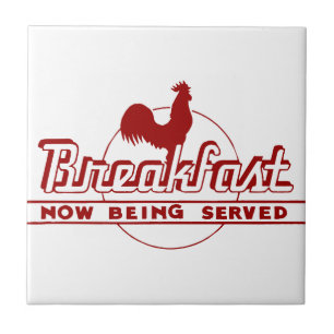 Rooster Breakfast Tegeltje