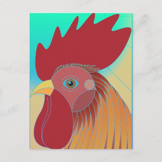 Rooster Briefkaart (Voorkant)