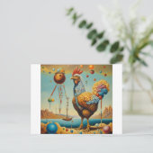 Rooster Briefkaart (Staand voorkant)