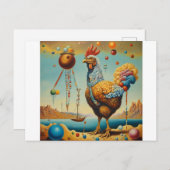 Rooster Briefkaart (Voorkant / Achterkant)