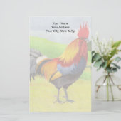Rooster Briefpapier (Staand voorkant)