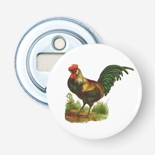 Rooster Button Flesopener (Voorkant)