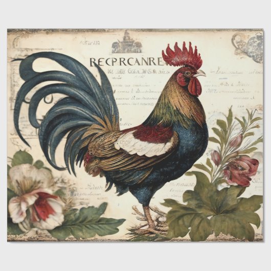  Rooster Cadeaupapier (Vlak)