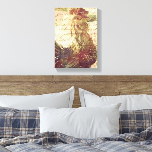  Rooster Canvas Afdruk (Insitu (Slaapkamer))