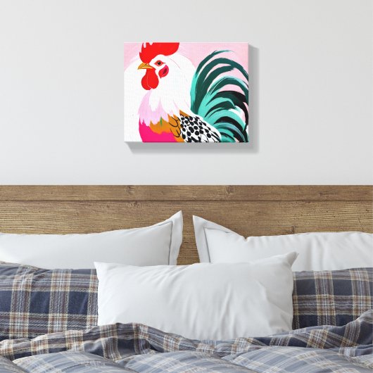 Rooster Canvas Afdruk (Insitu (Slaapkamer))