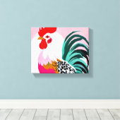 Rooster Canvas Afdruk (Insitu (Houten vloer))