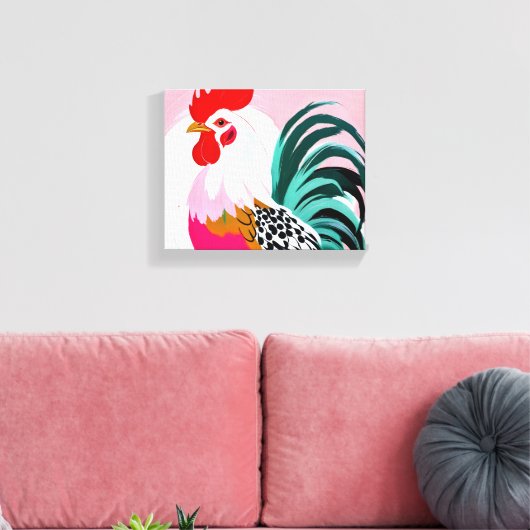 Rooster Canvas Afdruk (Insitu (Woonkamer))