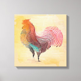 Rooster Canvas Afdruk