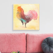  Rooster Canvas Afdruk (Insitu (Woonkamer))