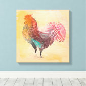  Rooster Canvas Afdruk (Insitu (Houten vloer))