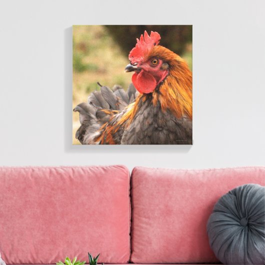 Rooster Canvas Afdruk (Insitu (Woonkamer))