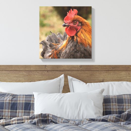 Rooster Canvas Afdruk (Insitu (Slaapkamer))