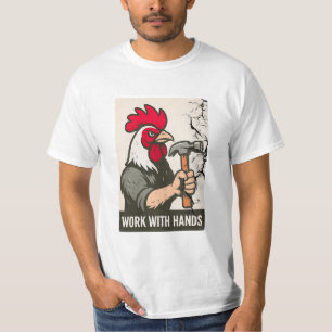 Rooster Carpenter: Werk met handen aan Unisex Camo T-shirt