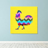 Rooster Chevron Canvas Afdruk (Insitu (Houten vloer))