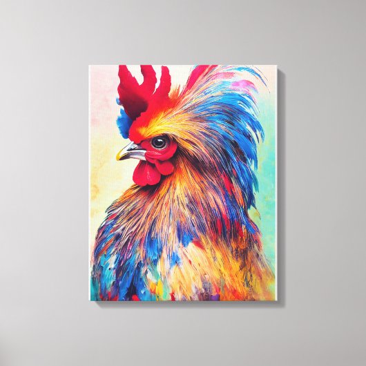 Rooster Chicken Animal Discovery Adventure Natuur Canvas Afdruk (Voorkant)